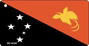KC-4124 Papua New Guinea Flag Novelty Key Chain