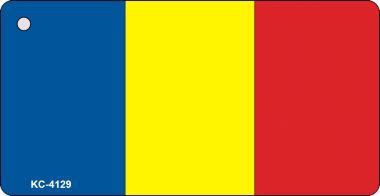 SMART BLONDE Romania Flag Novelty Aluminum Key Chain KC-4129