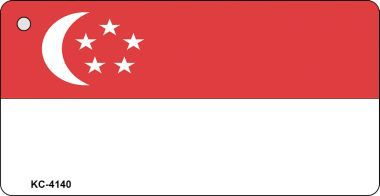 KC-4140 Singapore Flag Novelty Key Chain