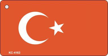 SMART BLONDE Turkey Flag Novelty Aluminum Key Chain KC-4163