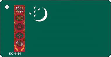 KC-4164 Turkmenistan Flag Novelty Key Chain