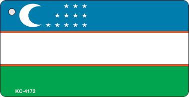 KC-4172 Uzbe Kistan Flag Novelty Key Chain