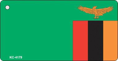 KC-4179 Zambia Flag Novelty Key Chain