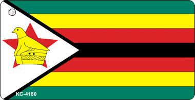 KC-4180 Zimbabwe Flag Novelty Key Chain