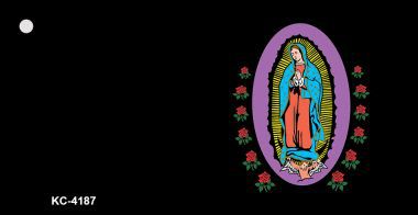 KC-4187 Virgin Mary Black OffSet Novelty Key Chain