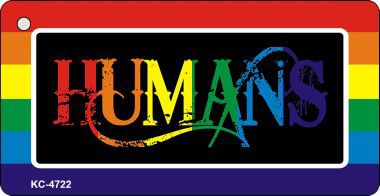 KC-4722 Humans Rainbow Designs Novelty Key Chain