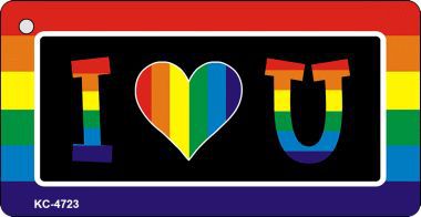 KC-4723 I Love U Rainbow Designs Novelty Key Chain