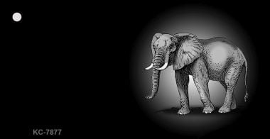 KC-7877 Elephant Offset Novelty Key Chain