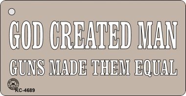 KC-4689 God Created Man Novelty Key Chain