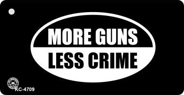 KC-4709 More Guns Less Crime Novelty Key Chain