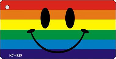 KC-4725 Smile Face Rainbow Designs Novelty Key Chain