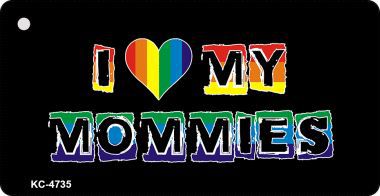 KC-4735 Love My Mommies Rainbow Designs Novelty Key Chain