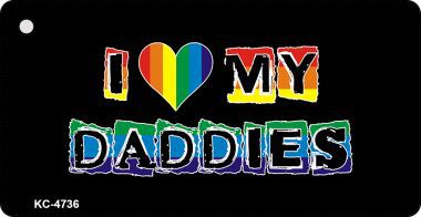 KC-4736 Love My Daddies Rainbow Designs Novelty Key Chain