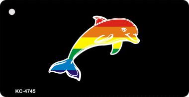 KC-4745 Dolphin Rainbow Design Novelty Key Chain