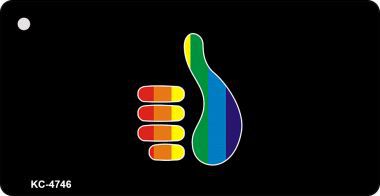 KC-4746 Thumbs Up Rainbow Design Novelty Key Chain