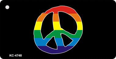 KC-4748 Peace Rainbow Design Novelty Key Chain