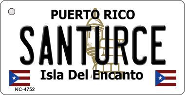 KC-4752 Santurce Puerto Rico Flag Novelty Key Chain