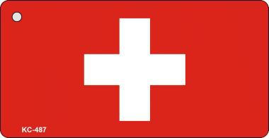 KC-487 Switzerland Flag Novelty Key Chain