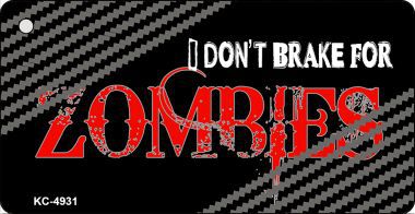 KC-4931 Do Not Brake For Zombies Novelty Key Chain