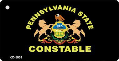 SMART BLONDE PA Constable Seal Novelty Aluminum Key Chain KC-5001