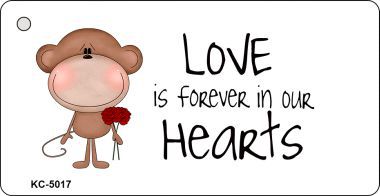 SMART BLONDE Love is Forever Monkey Novelty Aluminum Key Chain KC-5017