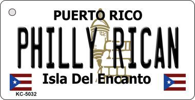 KC-5032 Philly Rican Puerto Rico Flag Novelty Key Chain