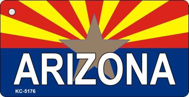 KC-5176 Arizona White State Flag Novelty Key Chain