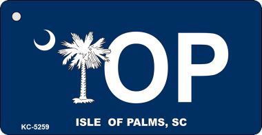 KC-5259 Isle Of Palms Blue Novelty Key Chain