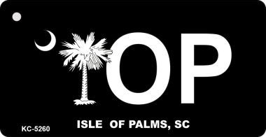 SMART BLONDE Isle of Palms Black Novelty Aluminum Key Chain KC-5260