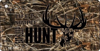 SMART BLONDE Eat Sleep Hunt Novelty Aluminum Key Chain KC-5263