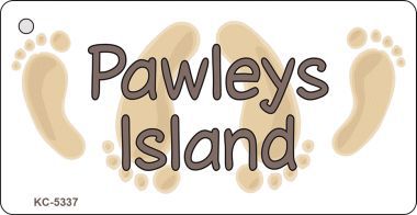 KC-5337 Pawleys Island Footprints Novelty Key Chain