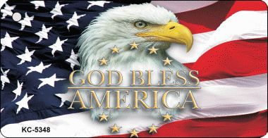 KC-5348 God Bless America Novelty Key Chain