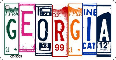 SMART BLONDE Georgia License Plate Tag Art Metal Novelty Aluminum Key Chain