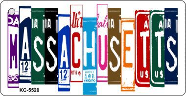 SMART BLONDE Massachusetts License Plate Tag Art Metal Novelty Aluminum Key Chain KC-5520