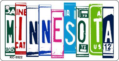 KC-5522 Minnesota License Plate Art Metal Novelty Key Chain