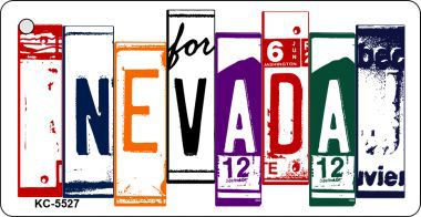 KC-5527 Nevada License Plate Art Metal Novelty Key Chain