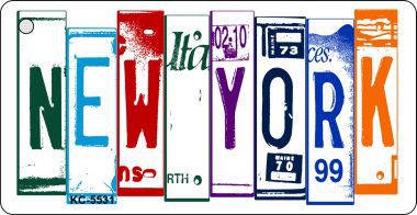 SMART BLONDE New York License Plate Tag Art Metal Novelty Aluminum Key Chain KC-5531