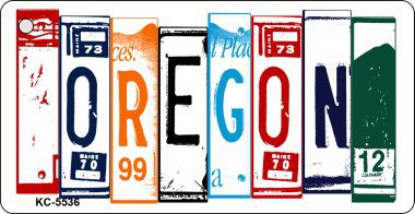 KC-5536 Oregon License Plate Art Metal Novelty Key Chain