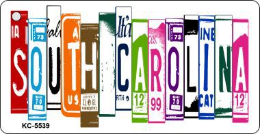SMART BLONDE South Carolina License Plate Tag Art Metal Novelty Aluminum Key Chain KC-5539