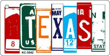SMART BLONDE Texas License Plate Tag Art Metal Novelty Aluminum Key Chain KC-5542