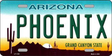 LP-1100 Phoenix Arizona Novelty Metal License Plate