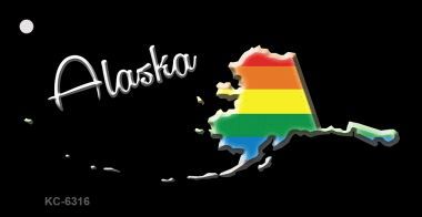 KC-6316 Alaska Rainbow State Novelty Key Chain