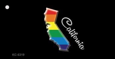 KC-6319 California Rainbow State Novelty Key Chain