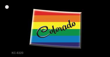 KC-6320 Colorado Rainbow State Novelty Key Chain