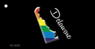 Delaware Rainbow State Novelty Key Chain