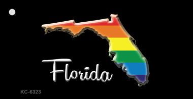 KC-6323 Florida Rainbow State Novelty Key Chain