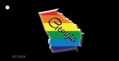 KC-6324 Georgia Rainbow State Novelty Key Chain