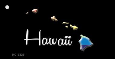 KC-6325 Hawaii Rainbow State Novelty Key Chain