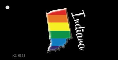 KC-6328 Indiana Rainbow State Novelty Key Chain