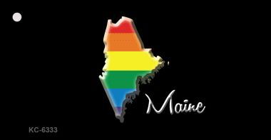 KC-6333 Maine Rainbow State Novelty Key Chain